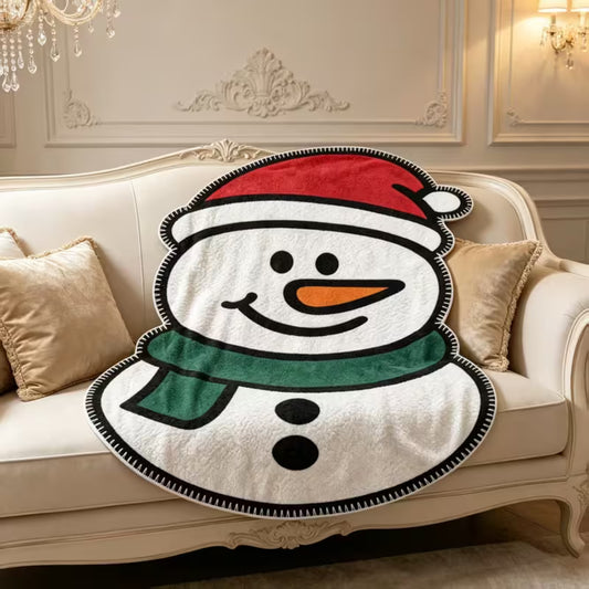 Preorder Snowman Shaped Blanket