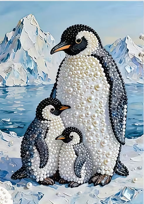 Preorder Penguin Family Pearl Painting Kit
