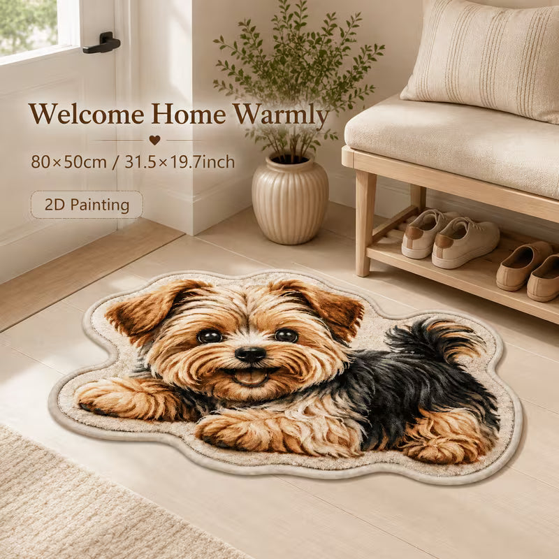 Preorder Yorkie Shaped Bath/Bedroom/Kitchen Rug