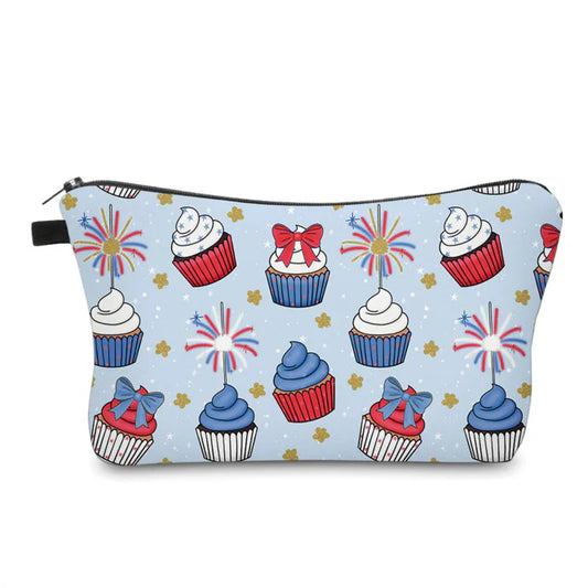 America, Cupcake Sparkler Water Resistant Pouch