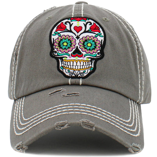 Sugar Skull Hat Moss