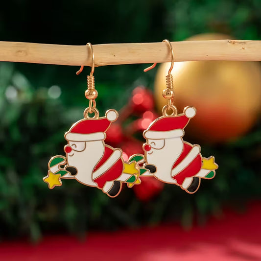 Santa & Candy Cane Earrings