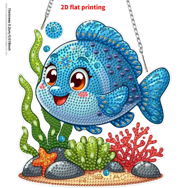 Preorder Fish Diamond Art Hanging Decor