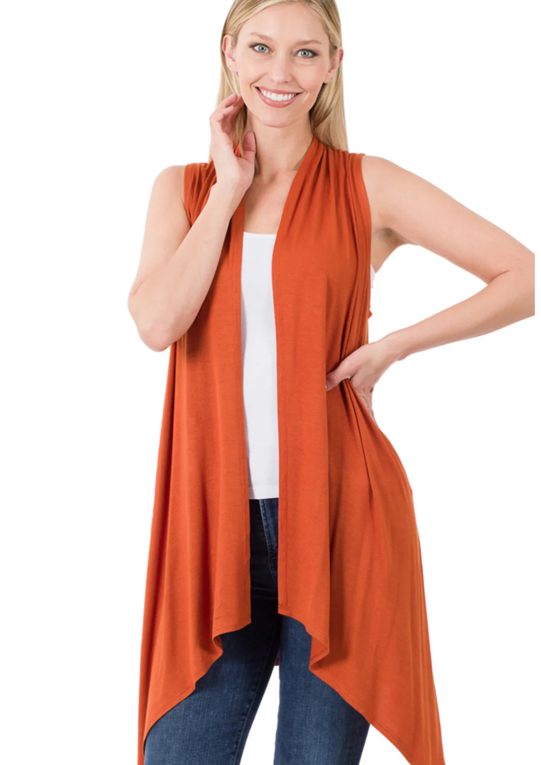 Effortless Drape Cardigan - Copper