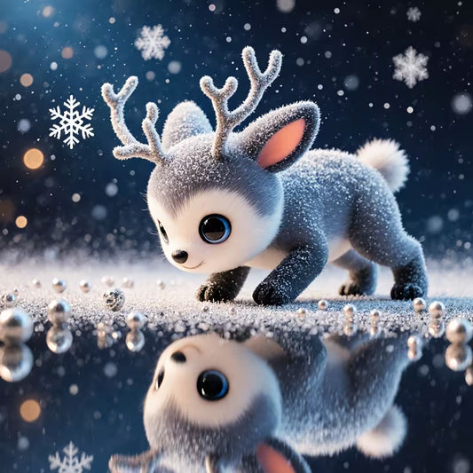 Deer and Water Diamond Art