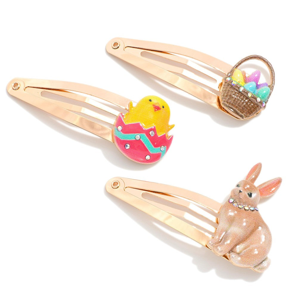 Enamel Easter Snap Hair Clip