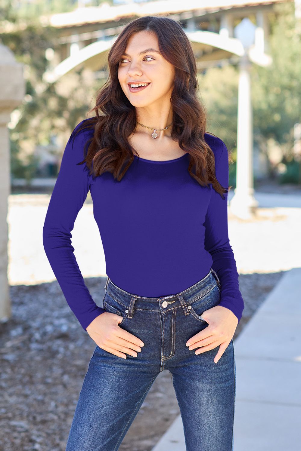 BF Doorbsuter! 6 Colors! Basic Bae Full Size Round Neck Long Sleeve Bodysuit