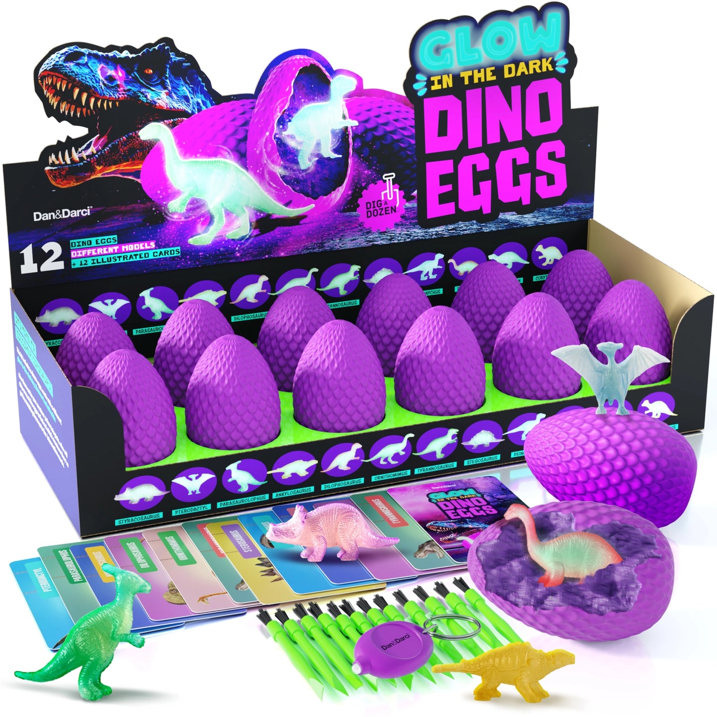 Glow in the Dark Dino Eggs Dig Kit
