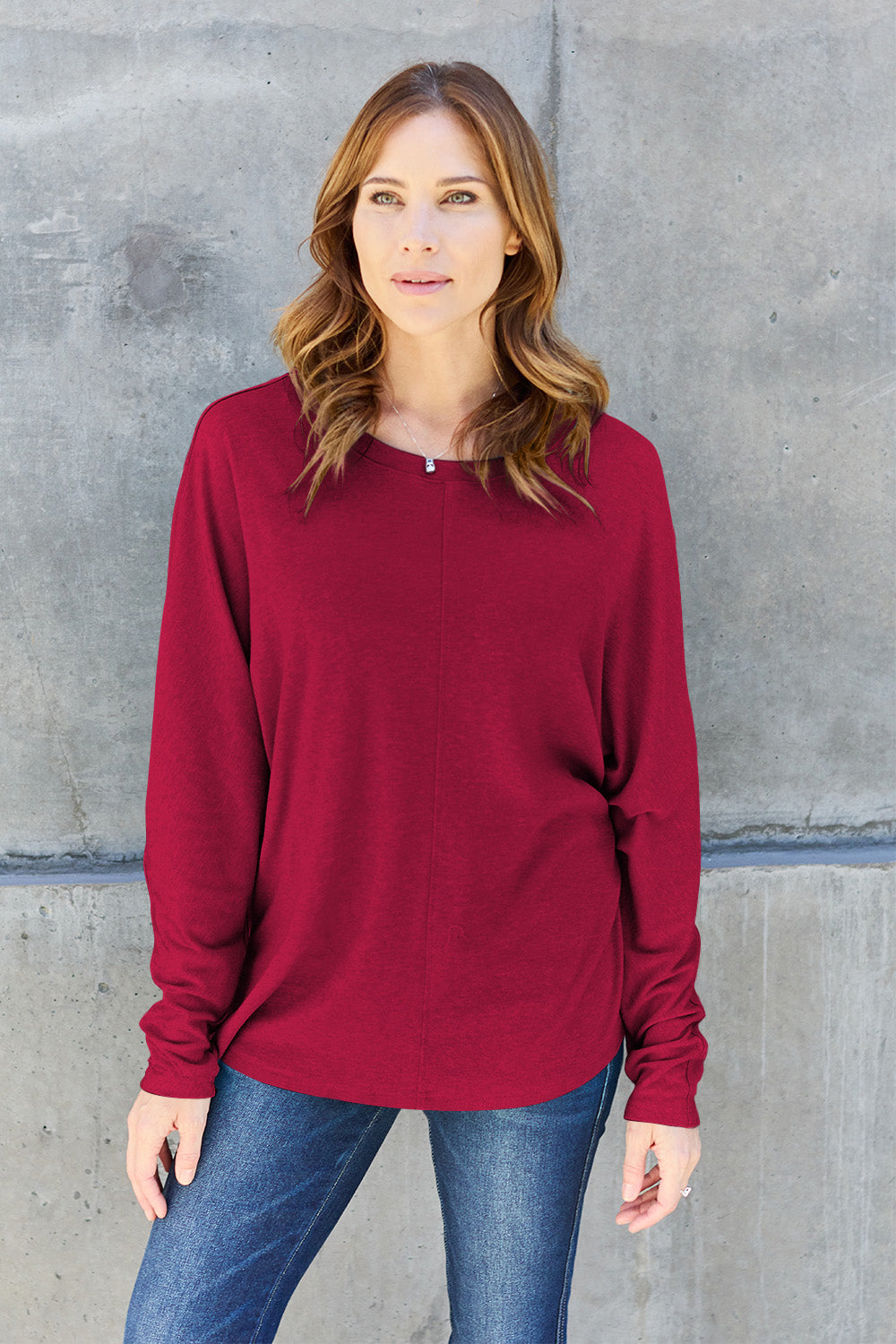 8 colors! Double Take Full Size Round Neck Long Sleeve T-Shirt