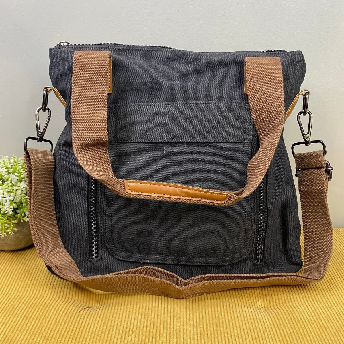 MAKE YOUR OWN BUNDLE BLACK Caitlin Canvas Satchel