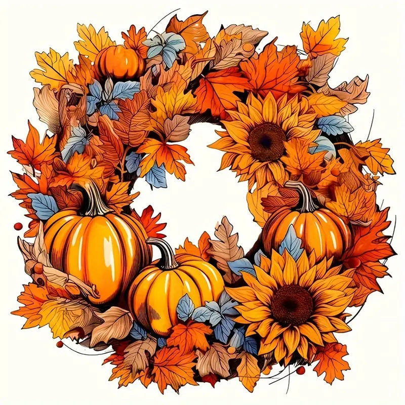 Fall Wreath Diamond Art