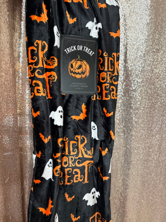 50 X 70 Plush Halloween Trick or Treat Blanket
