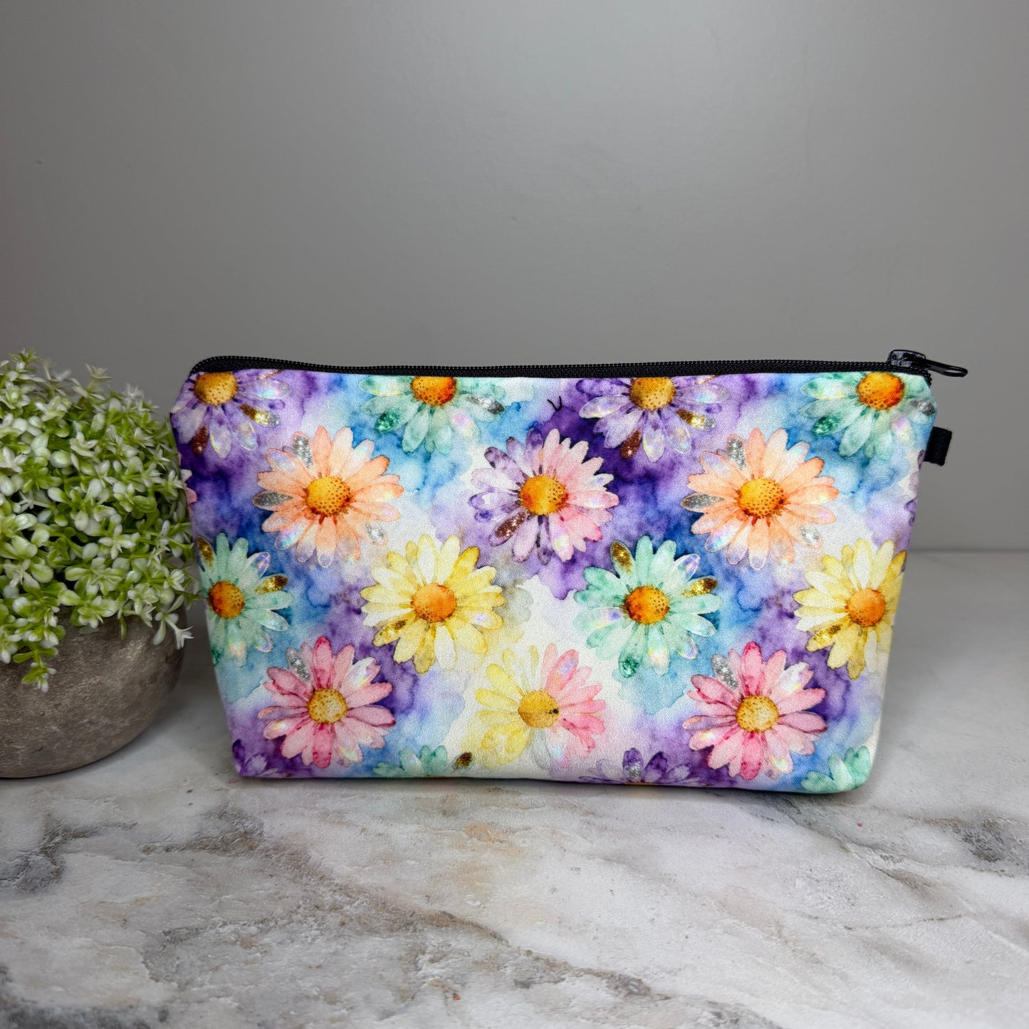 Pouch - Floral Purple Watercolor