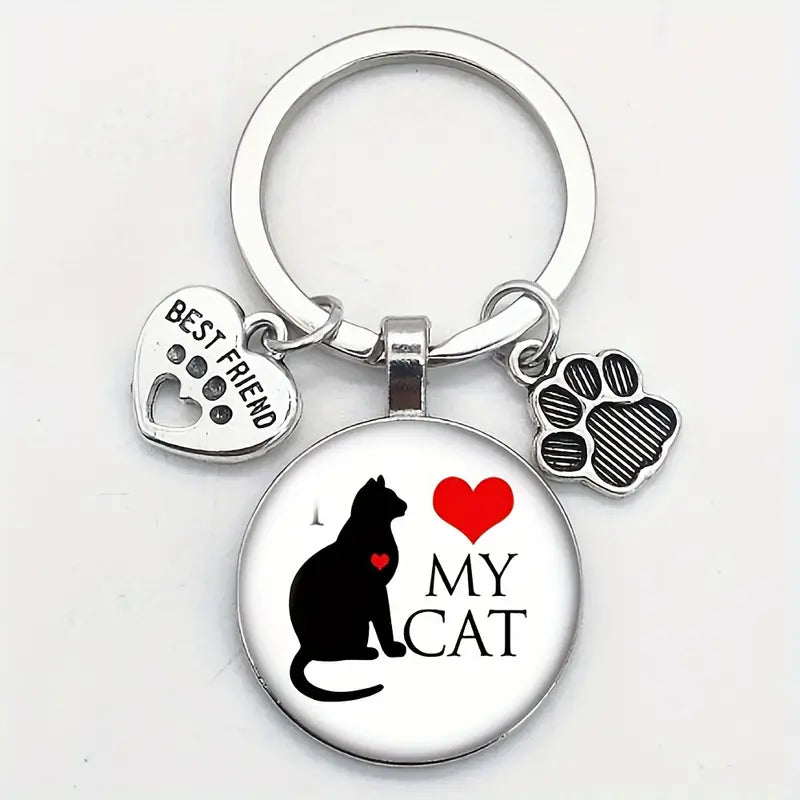 Love My Cat Keychain