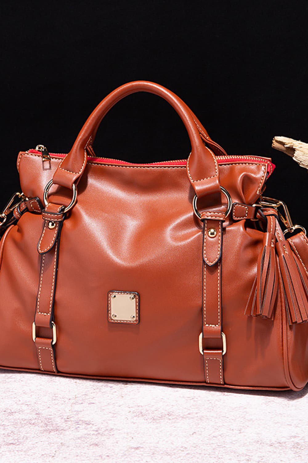 PU Leather Handbag with Tassels - 8 Colors!