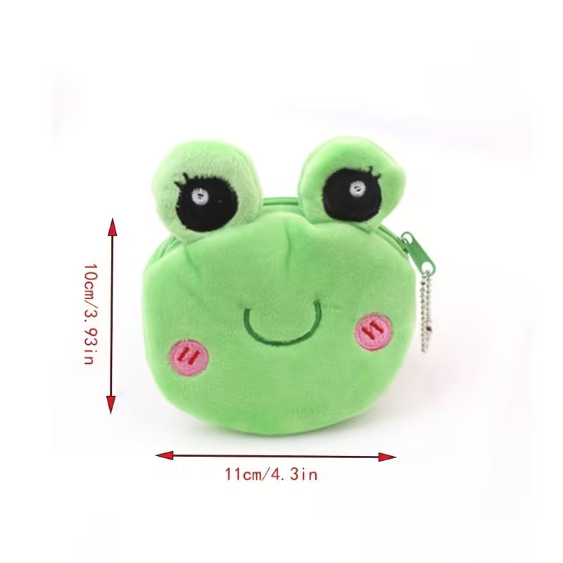 Plush Frog Coin Purse Keychain