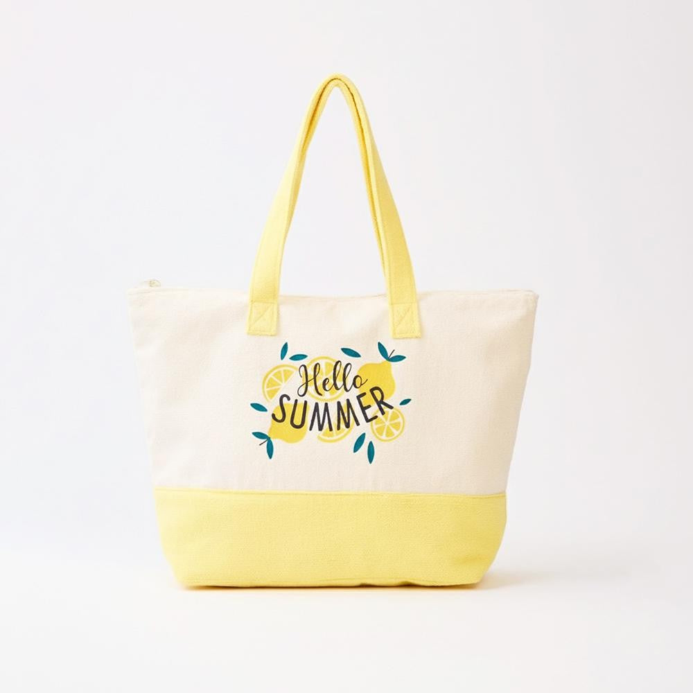 "Hello Summer" Terry Cloth Tote Bag