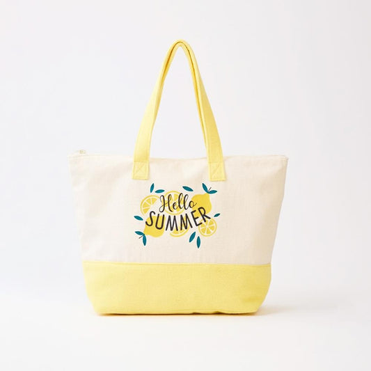 "Hello Summer" Terry Cloth Tote Bag