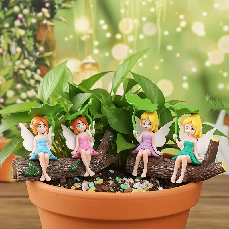 One Mystery Resin Sitting Fairy