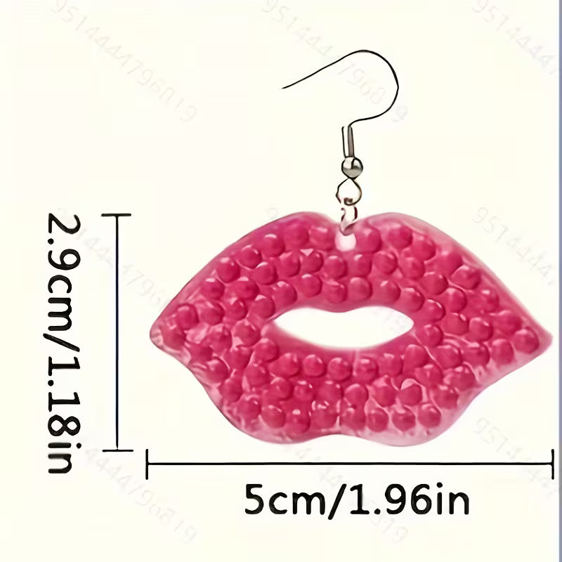 Preorder 5 Pink Diamond Art Earrings