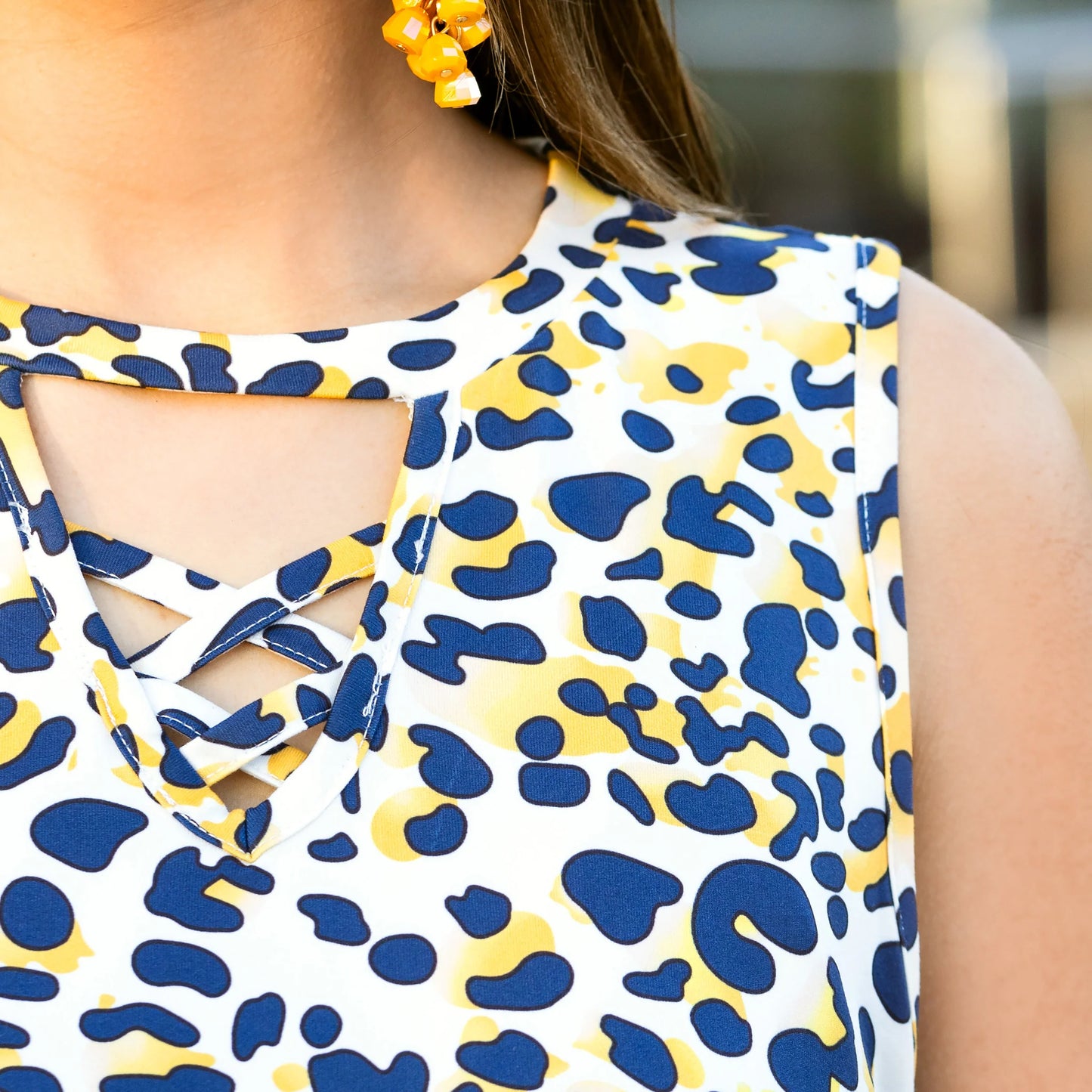 Animal Print Dress with Pockets