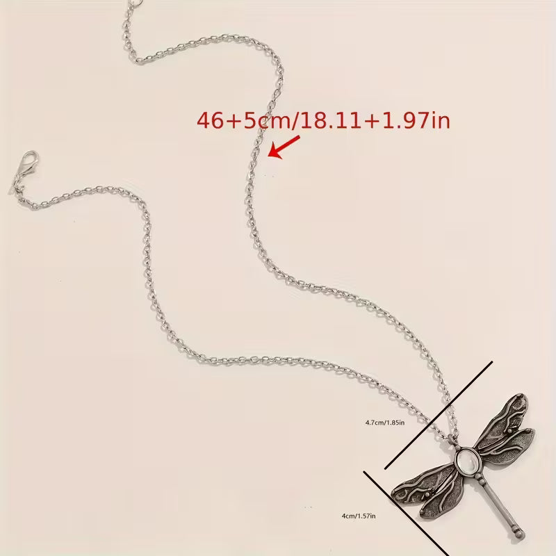 Moonstone Dragonfly Necklace