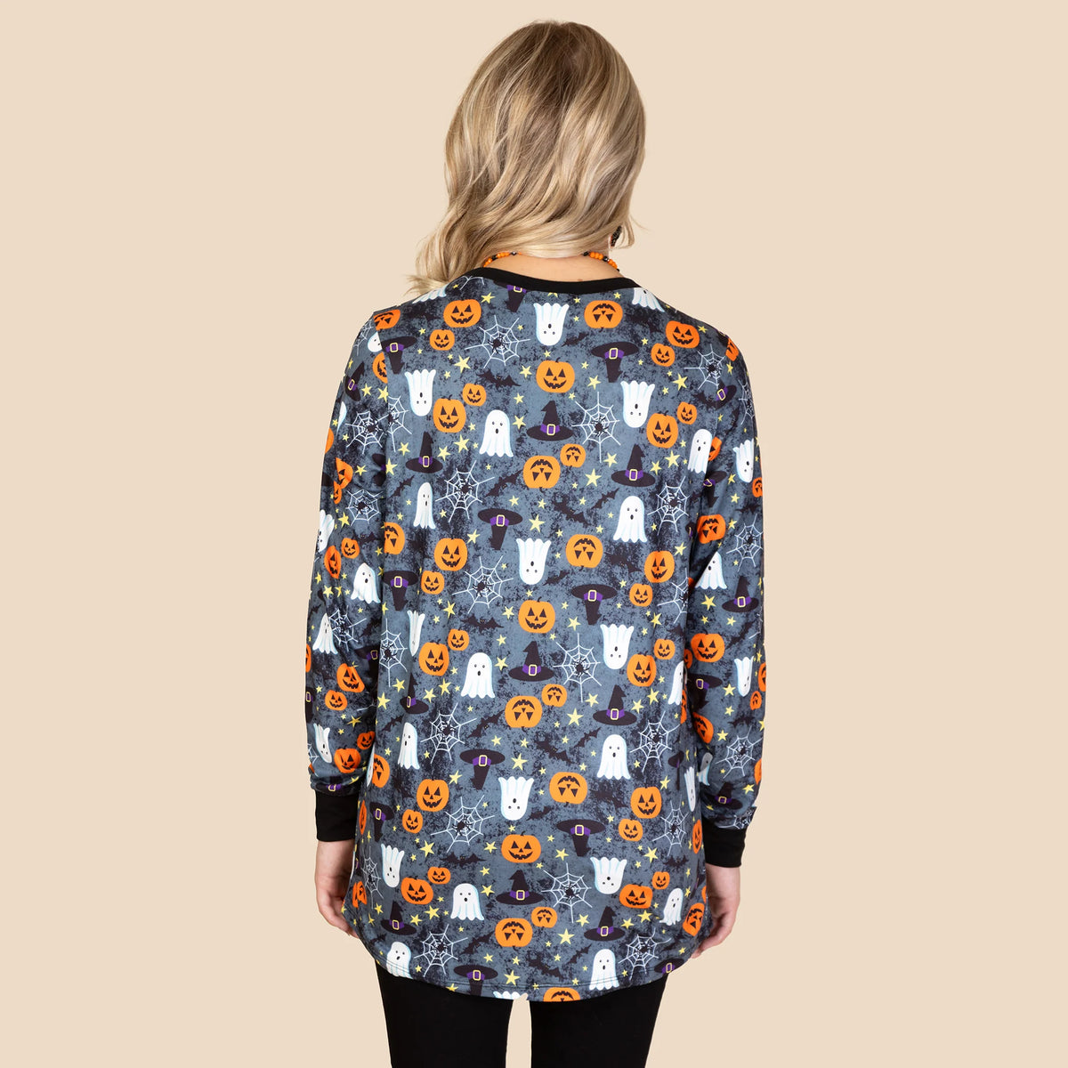 Sunshine & Redeo Halloween Long Sleeve Top with Sequin Pocket