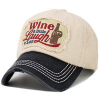 Wine A Little Laugh A Lot Hat - Black