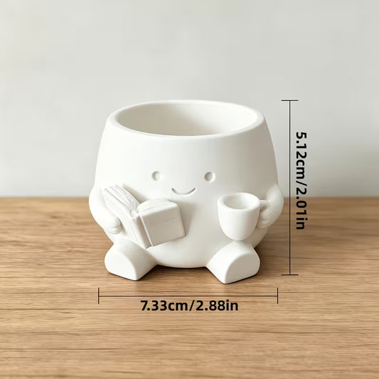 Little Coffee Cup Reader planter/trinket Holder 3D Printed