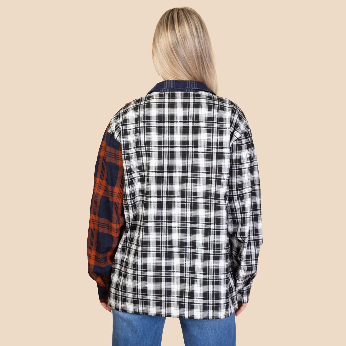 Multi Plaid Long Sleeve Top