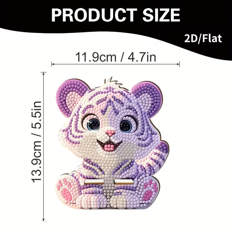 Preorder Wooden Tiger Diamond Art Phone Stand