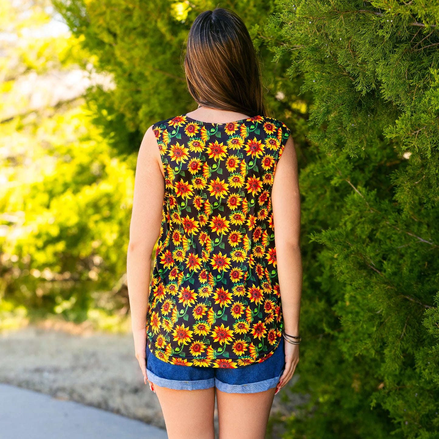 Sunflower Lace Tank Top