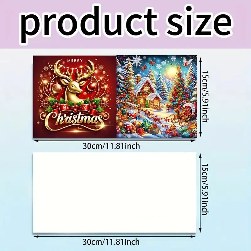 Preorder 9 Diaomand Art Chrstmas Cards