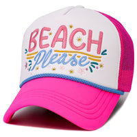 Beach Please Hat - Hot Pink