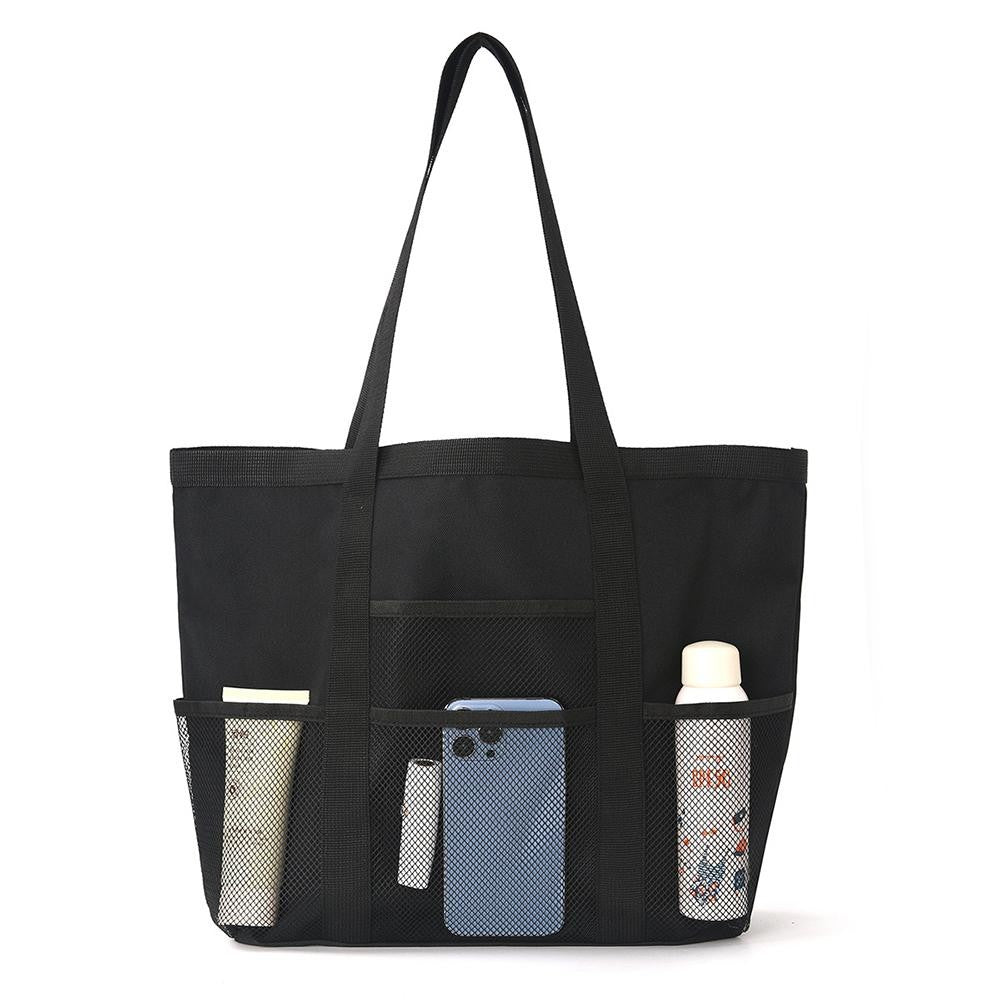 Nylon Tote Bag With Mesh Pockets