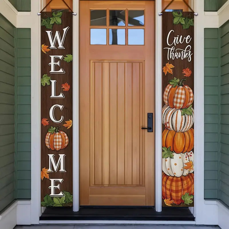 Give Thanks Fall Door Banners