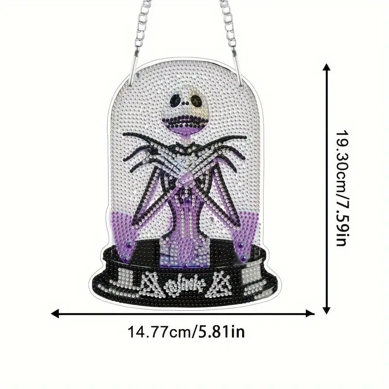 Purple Hanging Skeleton Diamond Art