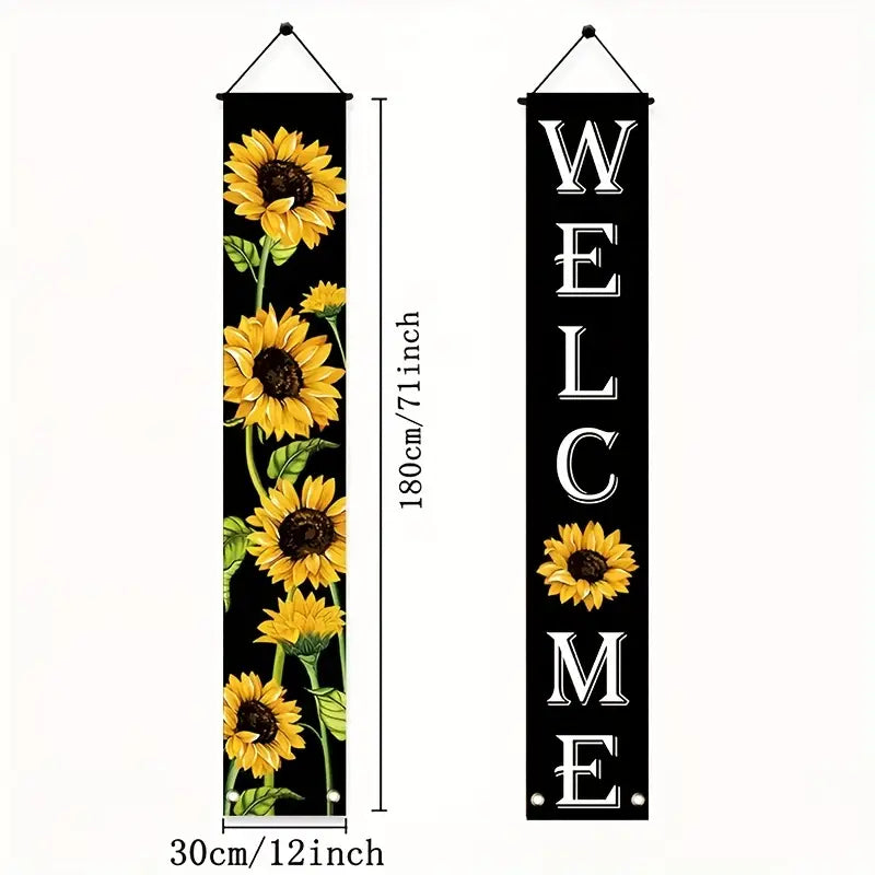 Welcome Sunflower Door Banners