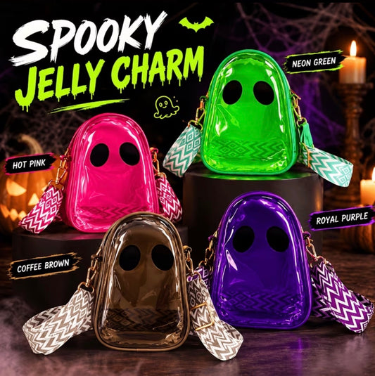 Clear Jelly Ghost Crossbody Purse