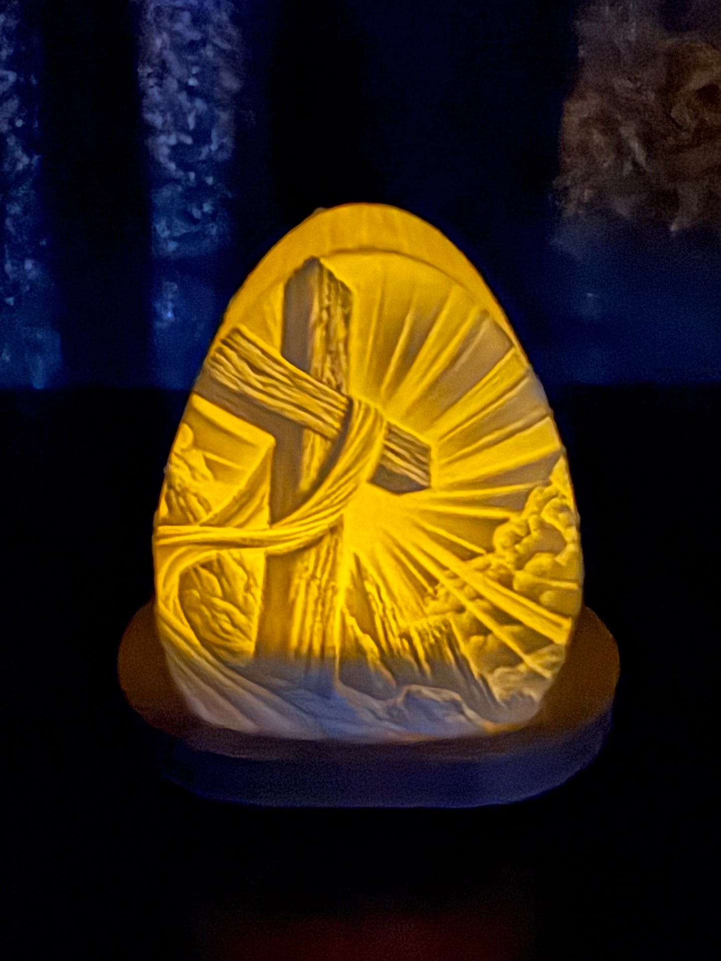 Made by Mike: Easter “Egg” Cross Tea Light Holder