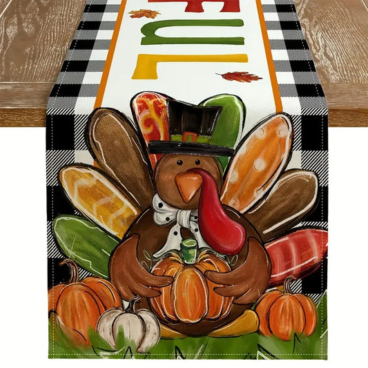 Thankful Turkey Table Runner