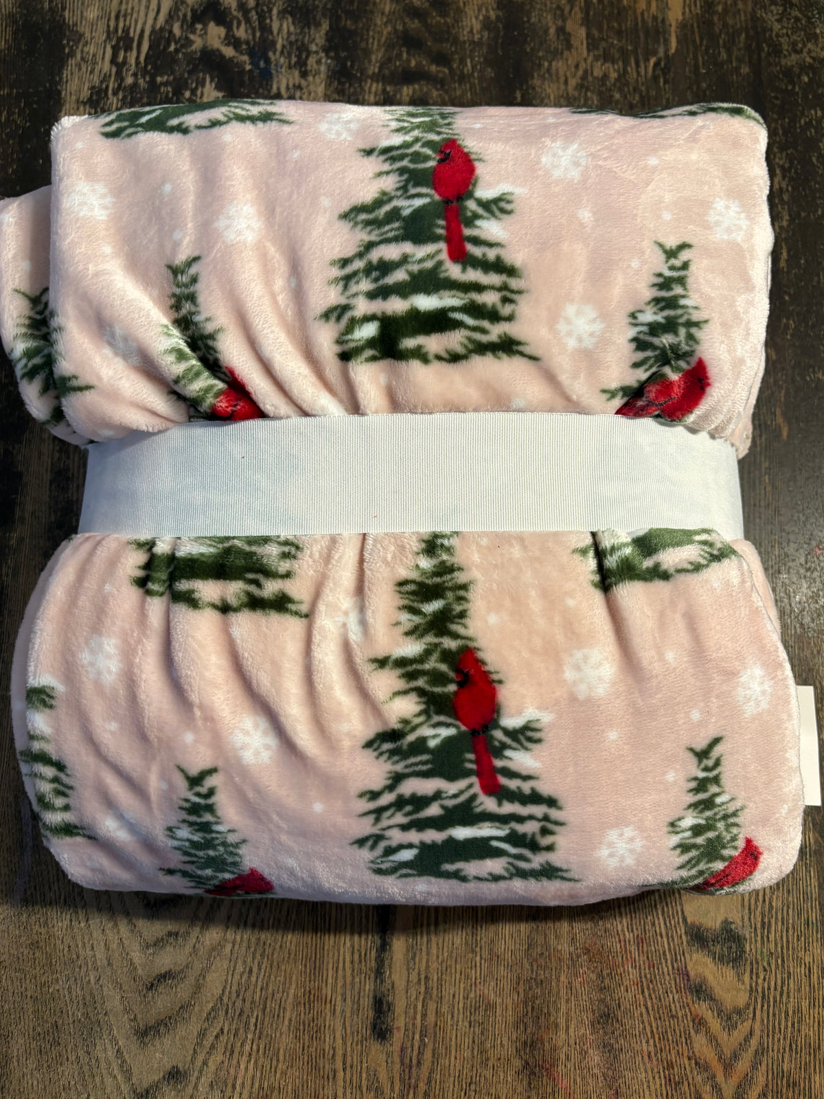 60”x70” Velvetsoft Throw - Winter Cardinals