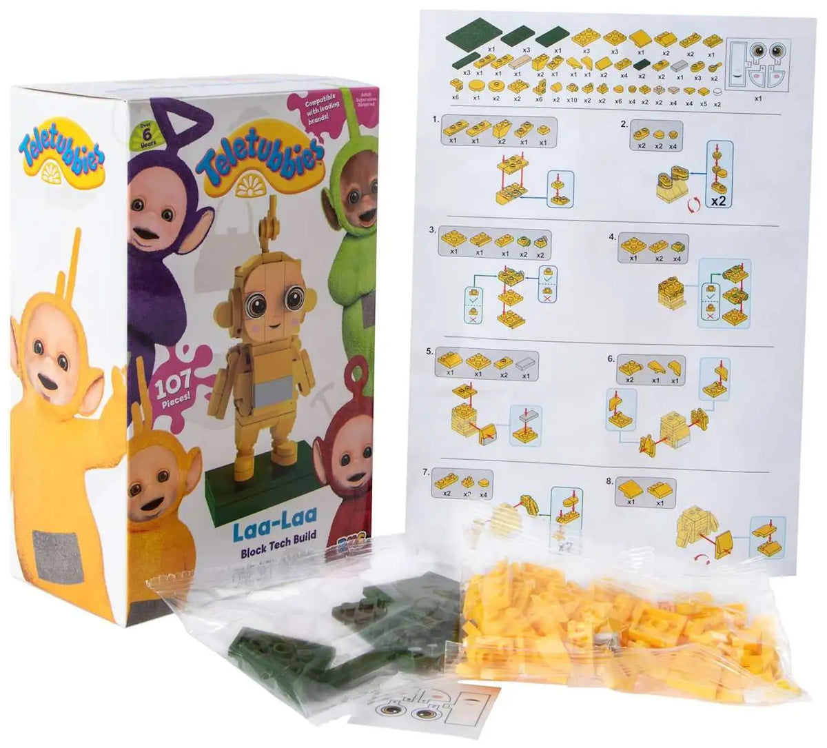 Teletubbies Block Tech Build Laa-Laa Construction Set [106 Pieces]