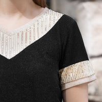 Half Sleeve top with Sequin