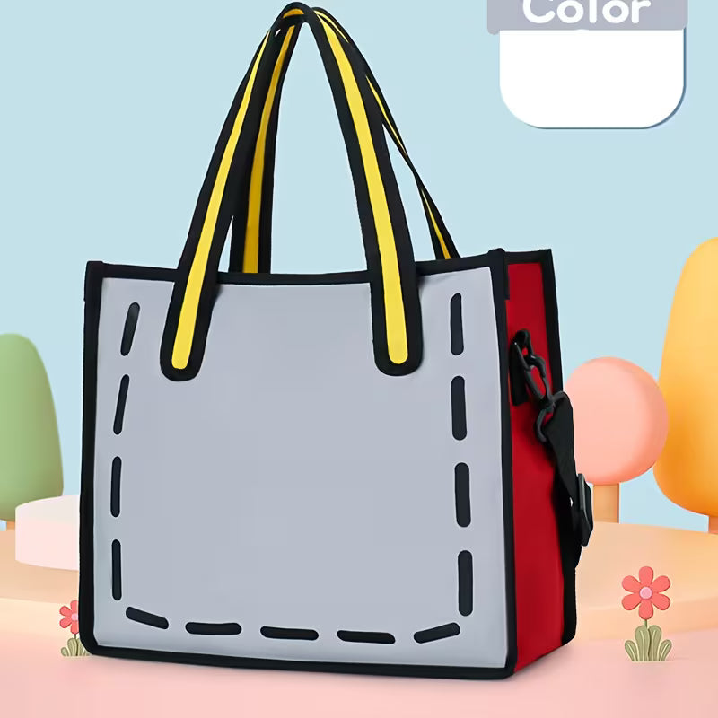 2D Cartoon Style Tote