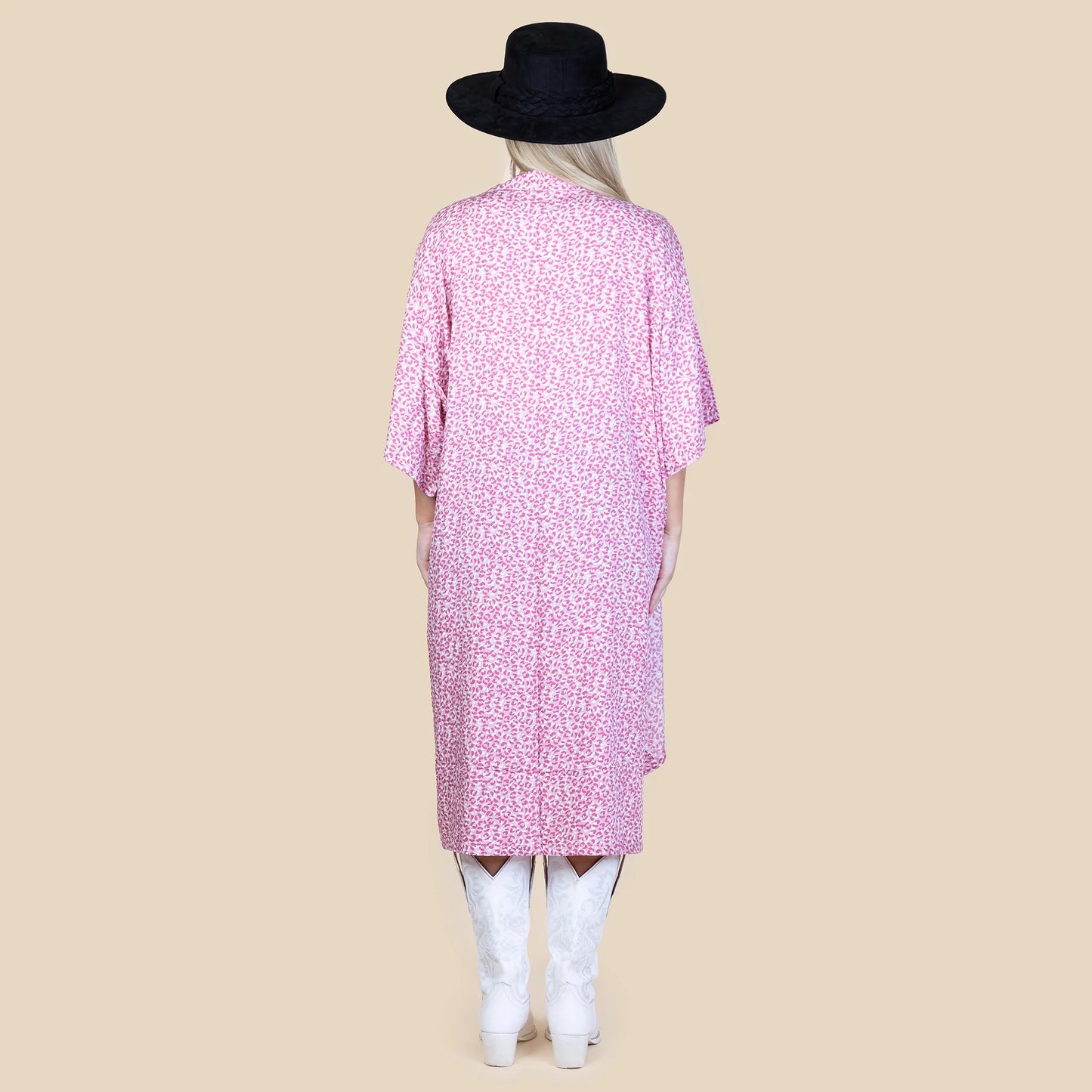 Leopard Duster - Pink