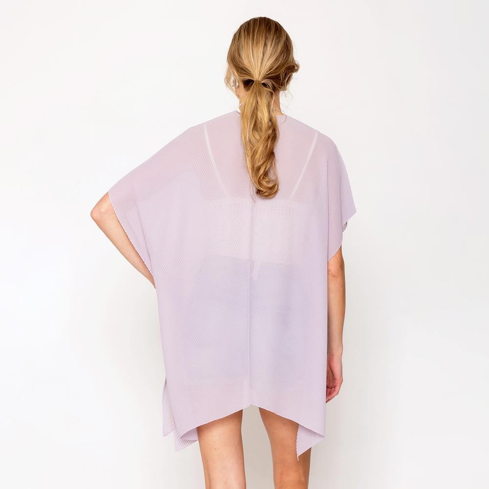 Do Everything In Love Solid Chiffon Ruana - Purple