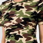 Women's New Mix Brand Camouflage Short Sleeve Top & Biker Short Set = Camo