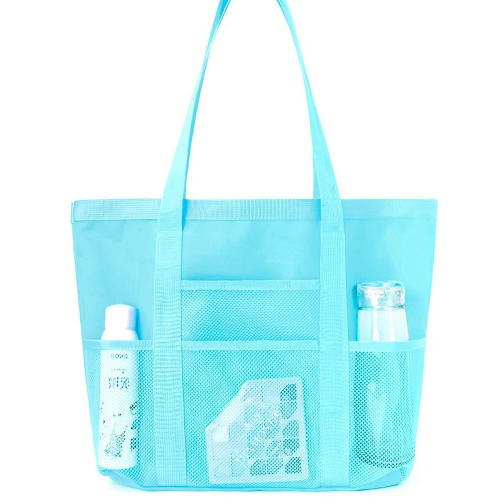 Nylon Tote Bag With Mesh Pockets