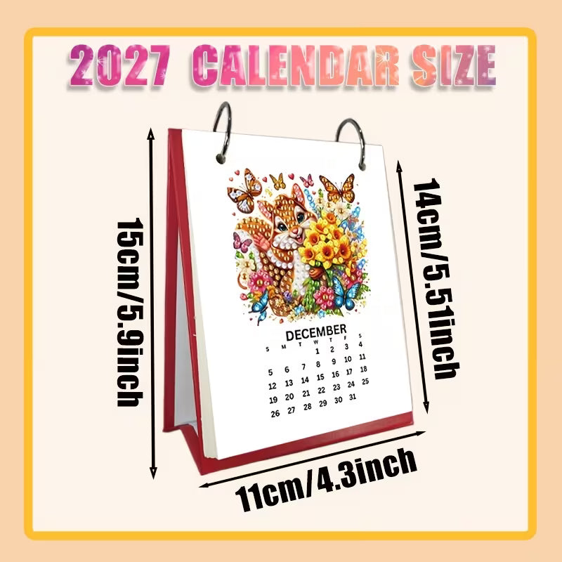 Preorder Cute Animals Diamond Art Desk Calendar Kit